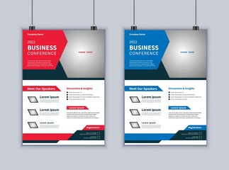 Creative vector business brochure, flyer, magazine cover & poster template. 2 page flyer design. Modern flyer design.