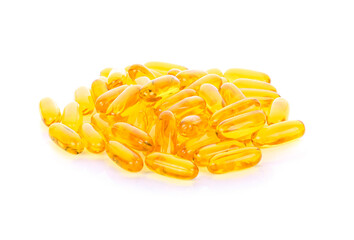 cod liver oil on a white background