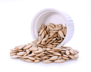 pumpkin seeds isolated on white background