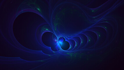 3D rendering abstract multicolor fractal light background