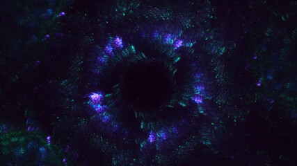 3D rendering abstract round light background