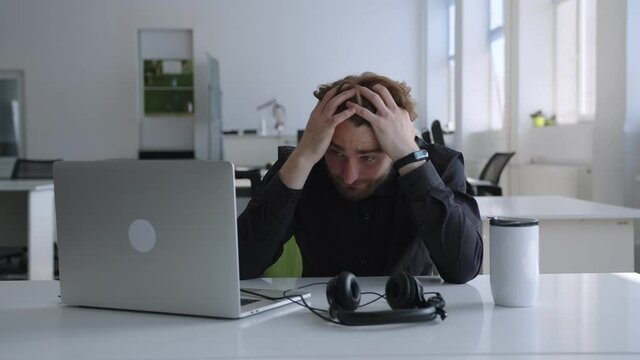 Energy wasted man can't focuse on his work