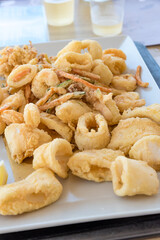 Mixed fried fish plate