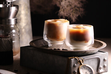 グラスに注がれたコーヒー