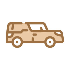 funeral hearse color icon vector. funeral hearse sign. isolated symbol illustration