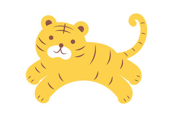 flying tiger illustration on white for banners, greeting cards, flyers, social media wallpapers, etc.