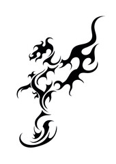 clipart abstract dragon tattoo symbol underskin pill