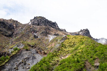 Fototapeta na wymiar 火山が生む山の美しさ 