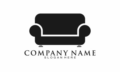 Living room sofa vector logo