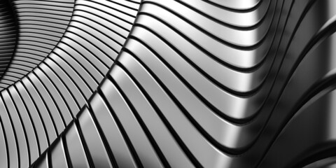 Fototapeta premium Metallic abstract wavy liquid background