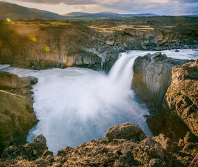 Aldeyjarfoss waterfall Iceland