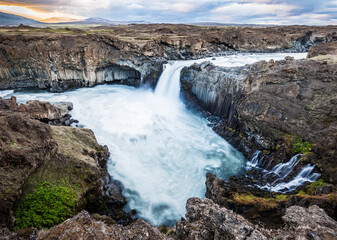 Fototapeta na wymiar Aldeyjarfoss waterfall Iceland