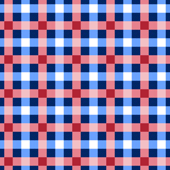 red and white stripes on blue background, lumberjack vector seamless pattern