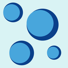 Abstract with blue shapes on a light background.