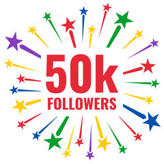 thank you 50k followers, social media post template