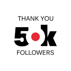 thank you 50k followers, social media post template