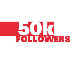 thank you 50k followers, social media post template