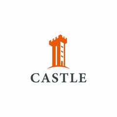 illustration vector graphic of Castle logo tower old fortress vector
