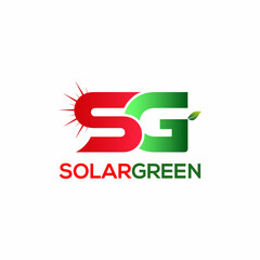 illustration vector graphic of Solar green, symbol or icon for clean, friendly green power energy great for industrial logos