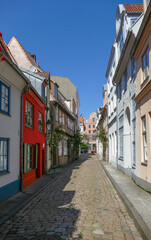 Fototapeta na wymiar Historic alley in Luebeck