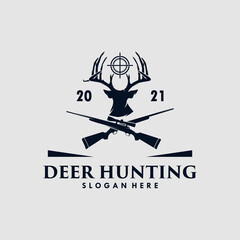 deer hunting logo design © Shofyan