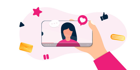 Video blogging process an illustration