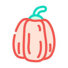 pepper paprika color icon vector. pepper paprika sign. isolated symbol illustration