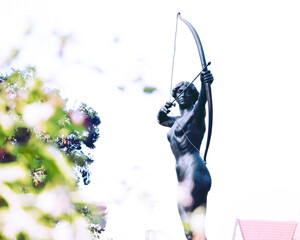 The Archer statue in Bydgoszcz, Poland, one of the symbols of the city