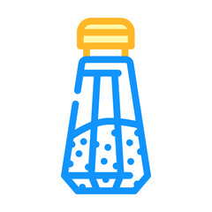 salt in salt shaker color icon vector. salt in salt shaker sign. isolated symbol illustration