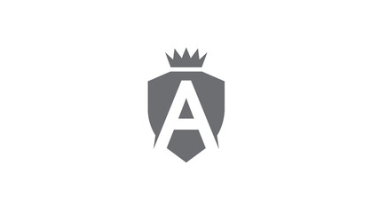 Creative shield letter A logo vector design symbol