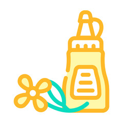 mustard seasoning color icon vector. mustard seasoning sign. isolated symbol illustration