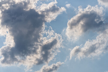 Obraz premium white clouds float across the blue sky