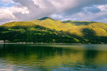 View of Lake Zeller after rain at morning.