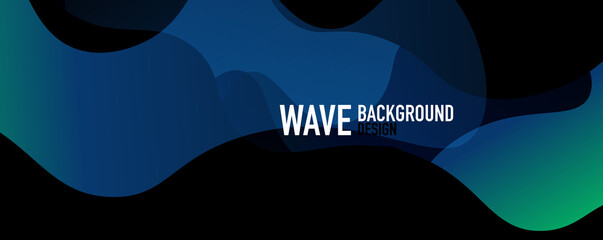 Abstract background - shiny fluid gradients and overlapping waves. Vector Illustration For Wallpaper, Banner, Background, Landing Page