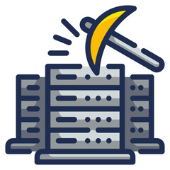 data mining line icon