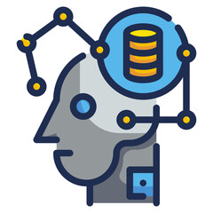 machine learning line icon