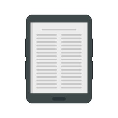 Paper ebook icon flat isolated vector