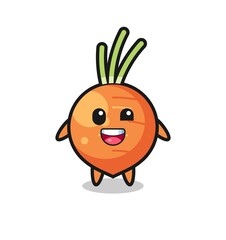 illustration of an carrot character with awkward poses