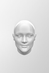 3d head of the person render illustration