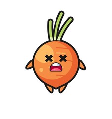 the dead carrot mascot character