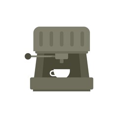 Cappuccino machine icon flat isolated vector