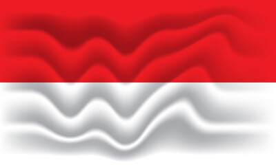 Indonesian National Flag Vector wave style design