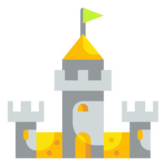 castle flat icon