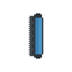 Toner cartridge icon flat isolated vector