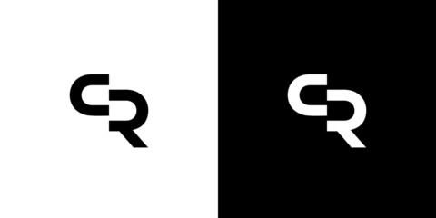 cool and modern CR initials logo