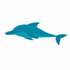 Dolphin. Marine animal dolphin, vector illustration