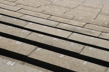 Amphitheatre seating and stairs