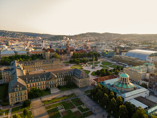 Aerial view on Stuttgart in Germany - obrazy, fototapety, plakaty