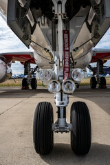 fragments of large new aircraft at the Max-21 aerospace salon in Zhukovsky