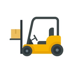 Forklift icon flat isolated vector